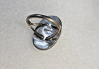 Vtg Size 6 5 Navajo Benson Yazzie Sterling Silver Sawtooth Bezel Turquoise Ring