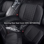  1 Pair Luxury Faux Leather Car Seat Covers Front Bottom Seat Cushion Covers  