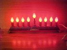 Vintage Metal 9 Light C7 Menorah  Christmas Candelabra-green Cast Iron Base