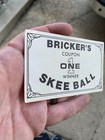 Vintage Bricker s Burgers Atlantic City Arcade Skee Ball Coupon - Ephemerahttps 
