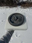 Vtg Mcm Flush Mount Ceiling Light White Glass Large Sqaure - Old Label- Ready