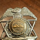Kansas Patrolman Police Badge Pin Screwback W  Kansas State Seal