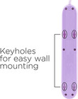 6-outlet Surge Protector Power Strip With Flat Plug And Braided Cord  Lavender