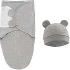 Baby Swaddle Sleep Sack With Hat Set For 0-3 Months 3-pack Soft Cotton Newborn W