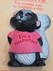 Hallmark Shirt Tales Pin Skunk In Pink Shirt I m A Sweetie  1980 Vintage