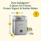 Ice Cream Maker Frozen Yogurt Machine 2 Qt Double-insulated Freezer Bowl Silver