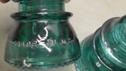 Two Vintage Insulators  Hemingray 42  Aqua  Made In Usa Great Color