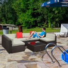 7pc Rattan Wicker Sofa Set Sectional Couch Cushioned Furniture Patio Outdoor