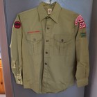 Two Boy Scouts Uniform Shirts Green Long Sleeve Bsa Adult Mens