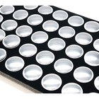Jewelry Tray Gem Display Bead Jar Lid Gemstone Plastic Clear Coin Stone Black