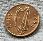 1980 Ireland Irish Eire 1p Coin Bird Peacock Animal Wildlife