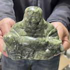 1370g Natural Crystal Ophiolite Hand-carved Exquisite Maitreya Buddha Statues 50