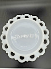 Vintage Old Colony Milk Glass 8 25  White Scalloped Lace Edge Cake Plate