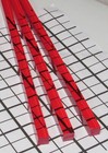 3 Pc 1 2    X 1 2  X 12    Inch Long Square Clear Red Acrylic Translucent Rod  50 