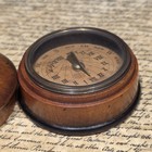 Antique Style Turned Mahagony Wood Compass Sundial