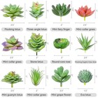 12 Pcs Artificial Succulents  Mini Fake Plants Unpotted