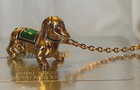 Estee Lauder    golden Dachshund    Solid Perfume Compact - Vintage 2003