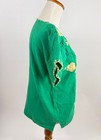 Green Cotton Hand Embroidered Mexican Peasant Top Women s M