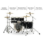 Pdp By Dw Concept Maple 7piece Shell Pack With Chrome Hardware Satin Black