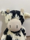 Jellycat Bashful Calf Cow Plush 12  Medium Black White Stuffed Animal