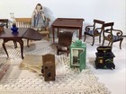 Vintage Miniature Dollhouse Furniture   Accessories Bundle Lot 40 Pcs  Nice 