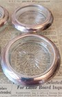 Set Of 4 Sterling Silver Rimmed Glass Coasters Vintage Frank M Whiting   Co 4 5   