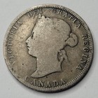 1881-h Canada 25 Twenty Five Cents Quarter Silver Coin Victoria 