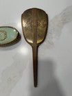 Antique Vintage Hand Held Vanity Mirror Victorian Style Brass