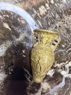Antique 800 Silver Gold Vermeil Amphora Urn Brooch Pin Grand Tour Greek Roman