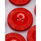 Set Of 8 Vintage Small Red Buttons 2 Hole Plastic