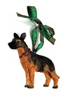 German Shepherd Christmas Tree Ornament  dandy Dog  Kurt Adler Resin 4 25  L Vtg
