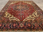 8x10 Antique Heriz Rug Handmade Oriental Handwoven Old Vintage Geometric Serapi