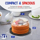 Mt Products Plastic Cake Container With Clear Dome Cover 6  Round - Pack Of 5