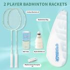 Badminton Racket Set With 2 Carbon Fiber Rackets  3 Shuttlecocks