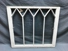 Antique Mission 9 Lite Peaked Glass Window Sash Shabby White 27x30 Vtg 1302-23b