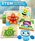 Toddler Puzzles  8 Piece Wooden Puzzles For Toddlers 1-3  Puzzle 2 Year Old     