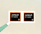 2 X Amd Ryzen 9 Desktop   Laptop Sticker Label Logo  19mm X 16mm