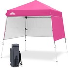 8x8 Pop Up Canopy Tent With 3 Half Walls - Compact - Removable - Pink