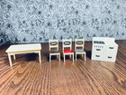 Vintage Renwal Dollhouse Miniature Doll Furniture Lot Kitchen Laundry Sew Extras