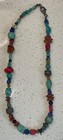 Vintage Navajo Beaded Choker Necklace-turquoise  Lapis Lazuli  Coral  Carnelian