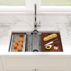 28  Undermount Double Bowl Kitchen Sink - 16 Gauge Stainless Steel Workstation
