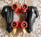 Riedell Roller Derby Roller Skates Black Size8 Striker Wheel W gumball Superball