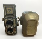 Vintage Rolleiflex Grey Baby 4x4 Tlr Camera  Film Filters Light Meter Case   Box