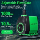 40w Fountain Submersible Water Pump  1000gph Adjustable Ultra Quiet Aquarium    