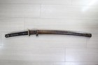 Wwii Japanese Army Shin-gunto Koshirae Leather Covered Saya short Takemitsu F16