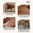 Modern Dining Chairs  Upholstered Dining Room Chair With Curved Backrest  Sof   