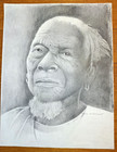 Graphite Pencil Art Drawing Original Sketch Portrait African American 20  X 25 
