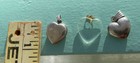 3 Austrian Antique Crystal 800 Silver Heart Pendants 