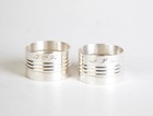 Vintage Peru Sterling Silver  925 Napkin Rings Set Of 2 Monogrammed