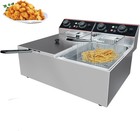 Commercial Deep Fryer Stainless Steel Electric Oil Fryer With Double Basket 23qt